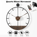 Modern Wood Walnut Dial Wall Clock, Large Simple Wall Decor Metal Frame Silent Non Ticking Clock for Living Room, Kitchen, Bedroom, Study Decoration, Handmade Home Present Idea, 29.5 in by CozyNest Decor