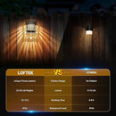 LOFTEK Solar Deck Lights, 4 Pack Solar Fence Lights, Outdoor Garden Decorative Light, Dusk to Dawn, Waterproof, Fence Post Light for Railing, Patio, Backyard, Stair, Step, Camping, Warm White by GreenHaven Gardens