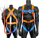 Full Body Safety Harness Tool Fall Protection，OSHA/ANSI Compliant,ASTM F1774certified | INTERNAL Shock Absorbing Lanyard（Orange） by TinyTreasures Baby Boutique