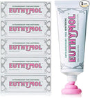 EUTHYMOL Whitening Toothpaste (3.7fl oz*5, Pack of 5) - Stain Removal in 2 Weeks, Long-Lasting Freshness for Sensitive Gum & Teeth. Bad Breath, Cavity Prevention. Recyclable Aluminum Tube by CozyNest Decor