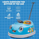 12V Dual Battery Electric Ride on Kids Bumper Car w/Remote Control,360 Degree Spin,Push Rod Rocker Horse Function,3-Speeds Babies & Toddlers Bumping Car Ride on Toy Gift for 1-4 Years Children (Blue) by TinyTreasures Baby Boutique