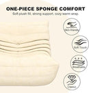 Bean Bag Chair for Adults, Lazy Floor Sofa Couch - Adult Size with Soft Waterproof Fabric for Living Room, Apartments, Reading Corner, Gaming, and Movie Venue (White) by CozyNest Decor