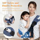 Baby Carrier Newborn to Toddler-Adjustable Baby Sling Carrier,Toddler Carrier for 25-60lbs,Comfortable Toddler Sling for Hands-Free Carrying (Blue) by TinyTreasures Baby Boutique