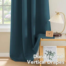 H.VERSAILTEX Premium Blackout Thermal Insulated Room Darkening Curtains for Bedroom/Living Room - Classic Grommet Top (2 Panels, Dark Teal, 52"W x 96"L Inch) by CozyNest Decor