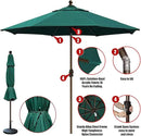 EliteShade USA 10-Year-Non-Fading 10Ft Market Umbrella Patio Umbrella Outdoor Table Umbrella with Ventilation, Forest Green by GreenHaven Gardens