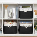 Bidtakay Black Storage Baskets for Shelves [3-pack] Collapsible Organizer Baskets for Laundry Storage 15 X 11 X 9.5 Inches Dog Toy Bins Fabric Storage Bins for Bedroom Home Storage by TinyTreasures Baby Boutique