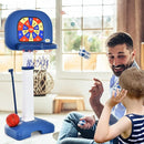 Costzon Kids Basketball Hoop, 4-in-1 Toddler Sports Activity Center with 5 Adjustable Height, Basketball Golf Toss Ring Dart Board Game Set, Indoor Outdoor Toddler Basketball Hoop, Gift for Boys Girls by TinyTreasures Baby Boutique