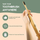 Greenzla Bamboo Toothbrushes, Wooden Toothbrush Set with Soft Bristles, Includes Travel Case and Charcoal Dental Floss, 4 Pack by CozyNest Decor