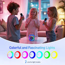 Mini Karaoke Machine for Kids Adults: Portable Bluetooth Karaoke Speaker with 2 Wireless Microphones, Karaoke Gifts for Girls Boys Ages 4-12+ Years Old Christmas Birthday Home Party(Navy Blue) by TinyTreasures Baby Boutique