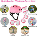 KAMUGO Kids Bike Helmet, Toddler Helmet for Ages 2-8 Boys Girls with Sports Protective Gear Set Knee Elbow Wrist Pads for Skateboard Cycling Scooter Rollerblading by TinyTreasures Baby Boutique