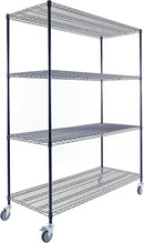 60"x24"x72" Premium Metal Steel 4-Tier Wire Shelving NSF 3200 LBS MAX Capacity Heavy Duty Storage Rack for Hospitals, Schools, Commercial Spaces, and Garages w/Premium Wheels by CozyNest Decor