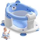 Baby Bath Seat for Babies 6 Months & up, Non-Slip Toddler Bath Seats for Babies Sitting Up, Safe Infant & Newborn Bathtub Chair with 4 Suction Cups & Soft Cushion for Shower,Blue by TinyTreasures Baby Boutique