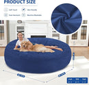 7FT Bean Bag Chair, Large Bean Bag Chairs with Memory Foam Filled, Fluffy Beanbag Sofa with Dutch Velvet Cover, Round BeanBag Chairs for Living Room, Playroom - Blue by TinyTreasures Baby Boutique