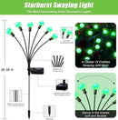 Solar Garden Lights Outdoor, 4 Pack 24LED Waterproof Solar Powered Lights for Yard Pathway Patio, Swaying Lawn Decor as Gardening Gifts for Women Holiday(4 Pack Green) by GreenHaven Gardens