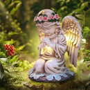 Choies Solar Angel Garden Statue Outdoor Decor,Praying Angel Sculpture for Outside,Home,Patio,Yard,Cemetery,Perfect Birthday or Valentines Day Angel Gifts for Women,Mom by GreenHaven Gardens
