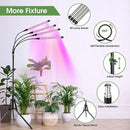 Wolezek Plant Light for Indoor Plants, 4-Head 80 LED Full Spectrum Grow Lights for Seed Starting with 15-61 inches Adjustable Tripod Stand, Red Blue Warm White Floor Grow Lamp with Auto 6/12/16H Timer by GreenHaven Gardens