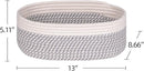 Shelf Storage Baskets for Organizing|Decorative Basket for Closet Storage|Toy Baskets&Bins|Small Woven Rope Baskets-13x8.66x5.11’’,Durable&Stylish,Oval 3 Packs Off White&Mixed Gray by TinyTreasures Baby Boutique