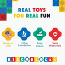 Big Blocks for Kids Ages 4-8 — Indoor & Outdoor Blocks Kids Games — Black Large Building Blocks - 48 pc by TinyTreasures Baby Boutique
