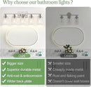 5-Light Bathroom Light Fixtures, Brushed Nickel Bathroom Vanity Light with Clear Glass Shades, Modern Bathroom Wall Lamp for Mirror Living Room Cabinet Bedroom Porch by CozyNest Decor