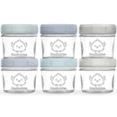 KeaBabies 6pk 4oz Glass Baby Food Containers with Lids - Leak-Proof, Microwavable Small Glass Jars, Baby Purees & Toddler Snack Storage Containers, BPA-Free, Dishwasher & Freezer Safe(Slate) by TinyTreasures Baby Boutique