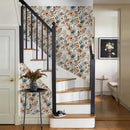 Boho Flowers Brown Leaf Plants Botanical Peel and Stick Wallpaper Self Adhesive Removable Easy Peel Off Stick on Wall Paper for Bedroom Cabinet Renter Friendly by GreenHaven Gardens