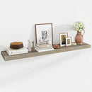 55 Inch Floating Shelves, 12 Inch Deep Floating Shelves for Wall, Floating Shelf with Invisible Brackets, Deep Shelves for Bathroom, Bedroom, Living Room, 1 Pack, Grey by CozyNest Decor