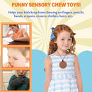 Chew Necklaces for Sensory Kids, Sensory Chewy Toys for Boys with Autism, ADHD, SPD, Chewing, Silicone Chewing Necklace Reduce Adult Anxiety Fidgeting by TinyTreasures Baby Boutique
