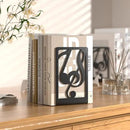 Metal Book Ends 1 Pair for Heavy Books & Shelves - Black Home Decorative Book Shelf Holder Gifts by CozyNest Decor