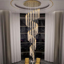 Chandeliers for Living Room 38-Lights Modern Crystal Light Extra Large Chandelier Light Fixture Entryway Foyer High Ceiling Chandeliers Lighting with Sloping Ceiling (Gold Chandelier) by CozyNest Decor