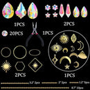 ilclviz DIY Suncatcher Making Kits for Adults 200PCS DIY Crystal Suncatcher Kit Sun Catchers Prism Supplies, DIY Gifts for Mom(Gold) by GreenHaven Gardens