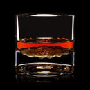 Smoky Mountain Heavy Crystal Whiskey Glasses Gift Set of 2, Thick Freezable Bourbon Glass 1lb Each, Premium Whiskey Gifts for Men, Frozen Crystal Chills Cocktails, 10 oz by CozyNest Decor