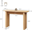 AVZEAR 43.3" Mid Century Narrow Entryway Console Table, Modern Fluted Wood Couch Table Behind Sofa Long and Skinny for Living Room Hallway Entrance Foyer (Natural) by CozyNest Decor