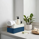 DECOMOMO Small Storage Basket, Closet Storage Bins, Baskets for Organizing Shelves (Navy Blue & White, Small - 6 Pack) by CozyNest Decor