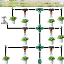 Upgraded Three-Way Atomizing Nozzle for 1/4 Inch Irrigation Tubing, 24 Pcs Adjustable Micro Spray Irrigation Emitters with Integrated 1/4 Inch Tee Fittings for Misting Watering System by GreenHaven Gardens