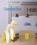 Tellme 2 PCS Banana Duck Statues, Creative Whimsical Garden Art Resin Gnome Sculptures, Outdoor Personalized Decors, Cute Banana Ornaments for Yard, Porch, Office, Home, Funny Housewarming Gifts. by GreenHaven Gardens