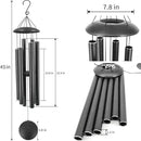ASTARIN Wind Chimes Outdoor, 45-Inch Memorial Wind Chimes with 6 Heavy Tubes, Unique Outdoor Decor, Sympathy Gifts, Black Grey by CozyNest Decor