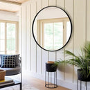 Fabuday Black Round Mirror 30 Inch - Large Circle Mirror for Bathroom, Living Room, Hallway, Entryway, Matte Aluminum Frame Circular Mirrors for Wall Decor by CozyNest Decor