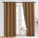 NICETOWN Gold Brown Curtains 2 Panels 84 inches Long - Grommet Blackout Thermal Insulated Room Darkening Sound Reducing Window Drapes for Living Room/Bedroom, W52 x L84 by TinyTreasures Baby Boutique