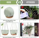 Hanging Planters for Outdoor Indoor Plants, 2 Pack 12 Inch Hanging Basket Plants Outdoor, Self Watering Hanging Planter with Plant Hanger for Garden Home Decoration (Green) by GreenHaven Gardens