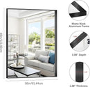 Black Bathroom Mirror, 36x48 Inch Rectangular Deep Frame Mirror, Large Wall Mounted Bathroom Vanity Mirror Over Sink for Bedroom,Restroom, Living Room, Hangs Vertically or Horizontally by CozyNest Decor