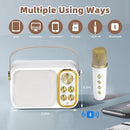 Mini Karaoke Machine for Kids Adult, Portable Bluetooth Karaoke Speaker with 2 Wireless Microphones for Home Party, Great Gifts for Boys and Girls Ages 4, 5, 6, 7, 8,9,10,11, 12+ Years Old by TinyTreasures Baby Boutique