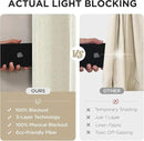 Joydeco Pinch Pleated Linen Curtains Darkening Drapes for Bedroom, 100% Blackout Drapes 96 inches Long 2 Panels Heat Blocking Curtains(Linen,40'' Wx96'' L) by CozyNest Decor