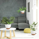 Hanging Planters for Indoor Outdoor Plants, 1 Set Self Watering Hanging Pot with Drainage Holes & Removable Tray (White-12inch, 12'') by GreenHaven Gardens