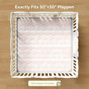 Mallify Baby Play Mat 50"x50", Non-Slip Baby Mat for Floor, Soft Thicker Playpen Mat, Portable Playmat, Crawling Mat for Infants, Babies, Toddlers, Activity Mat, Pink by TinyTreasures Baby Boutique
