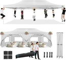 COBIZI 13x26 Pop Up Tent 13x26 Canopy with Sidewalls Heavy Duty Canopy Party Tent for Parties, Outdoor Wedding Large Event Tent Wind Waterproof UPF 50+ Ez Up in Garden Lawn with Roller Bag, White by GreenHaven Gardens