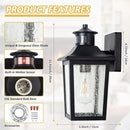 Motion Sensor Outdoor Wall Light - Black Dusk to Dawn Outdoor Lighting, LED Waterproof Exterior Light Fixture, Modern Porch Light Outside Wall Mount for House Patio Garage Garage, Anti-Rust by GreenHaven Gardens