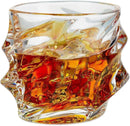 Wine and Whiskey Mountain Decanter, 4 Glasses and Wood Tray 750 ML by The Wine Savant
