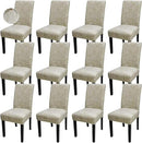 JQinHome Pattern Chair Covers Pack of 12,High Stretch Removable Washable Parsons Chair Slipcover for Home Party Hotel Wedding Ceremony (Stripe Pattern,12PCS) by CozyNest Decor