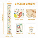 Personalized Name Growth Chart for Wall, Flower Birds Canvas Height Chart for Kids Baby Child Toddler Boys Girls, Canvas&Wood Growth Chart for Wall Room Nursery Decor,Easy Care by TinyTreasures Baby Boutique
