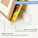 Picture Ledge Shelf for Wall, 48 inches Solid Pine Wood Nursery Book Shelves 3 Pack, Floating Ledge Shelves for Kids' Room, Bedroom, Bathroom Long Floating Shelves for Wall, White by CozyNest Decor